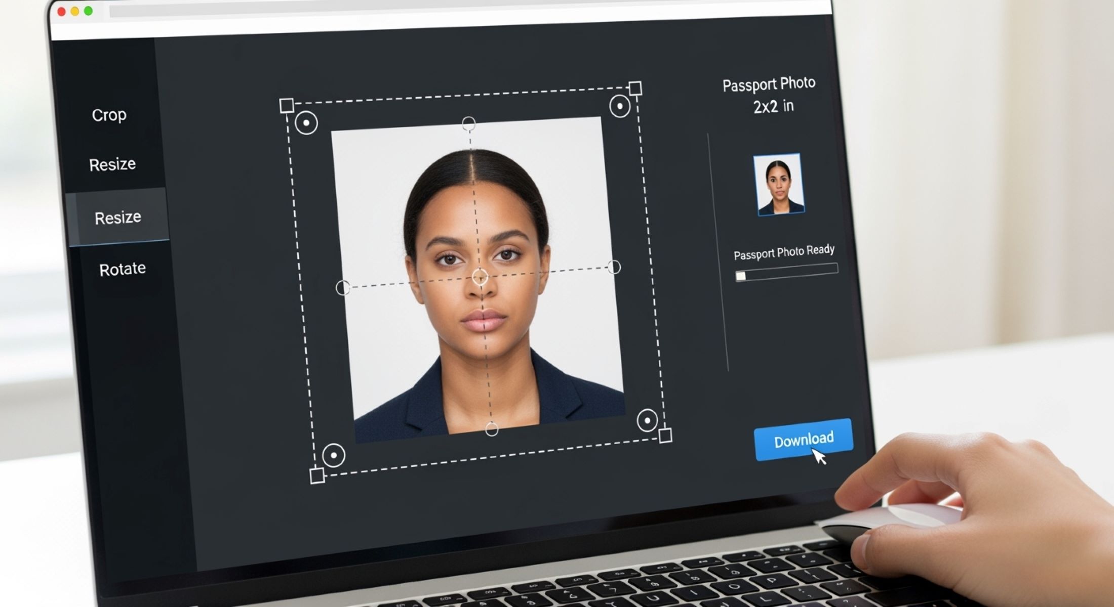 How to crop and resize a photo for a U.S. passport online